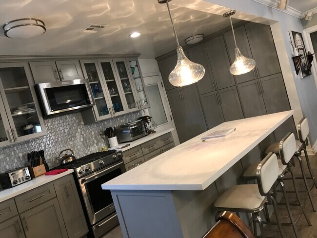 Open Plan Kitchen. All stainless steel appliances. Including dishwasher, microwave, oven. - 3822 Berryman Ave