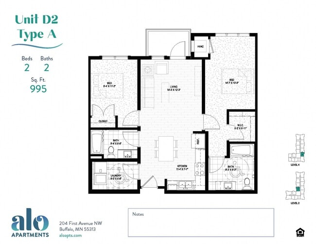 Floorplan - Alo Apartments
