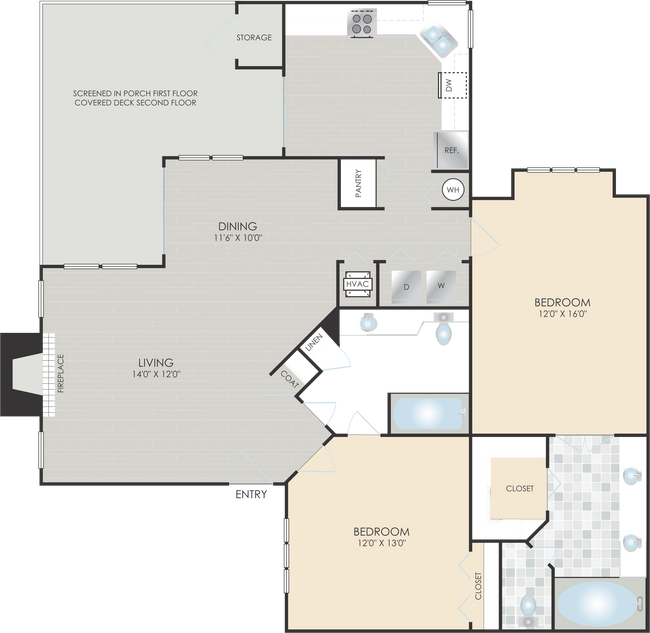 Floorplan - Park Place Apartments