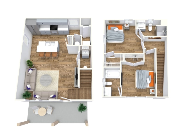 2 Bedroom Townhome in Clemson - Varsity Club | Student Housing