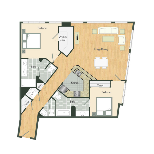 Floorplan - Aqua Via Apartments