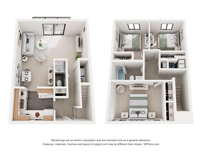 Three Bed Two Bath - Pleasant Run Apartments
