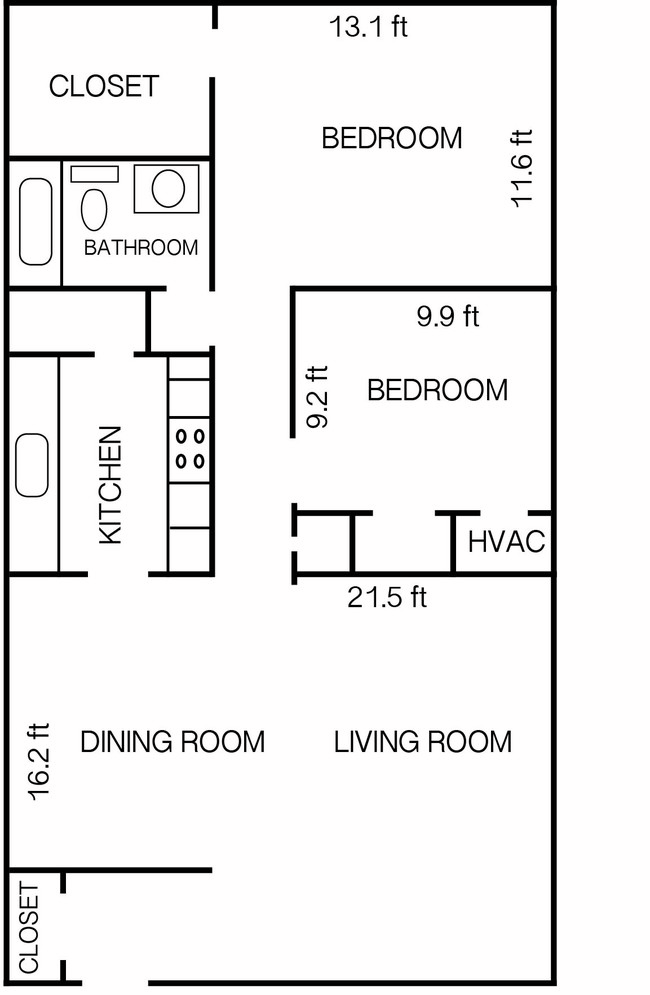 2BR/1BA - Nottingham