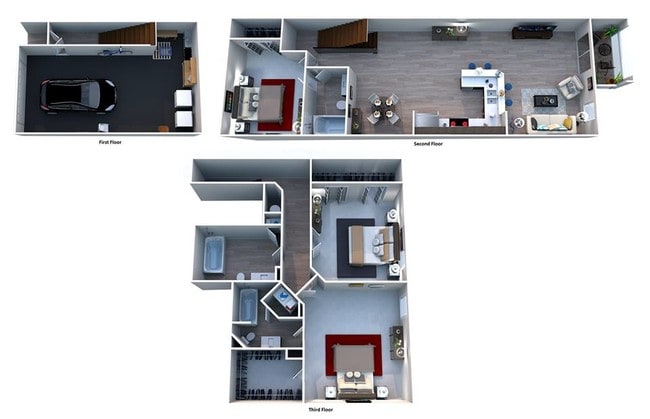 C3 Riviera 3 Beds 3 Baths 1 Car Garage - Windsor Castle - Townhomes