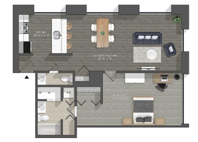 Floorplan - Walnut Street Apartments