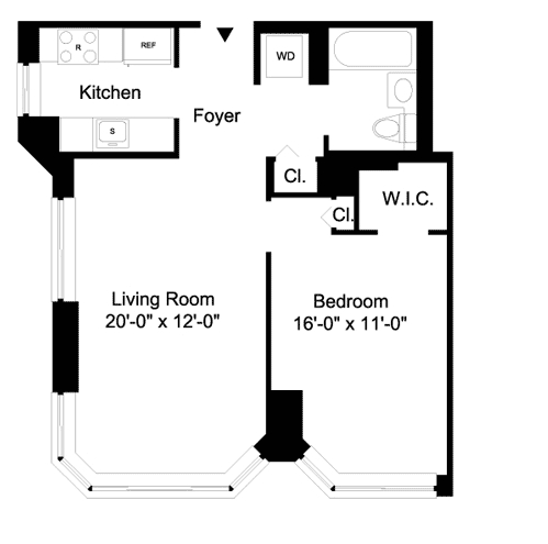 1BR/1BA - Liberty Plaza