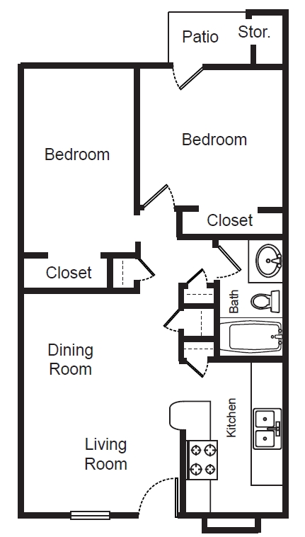 2BR/1BA - Villa De Oro