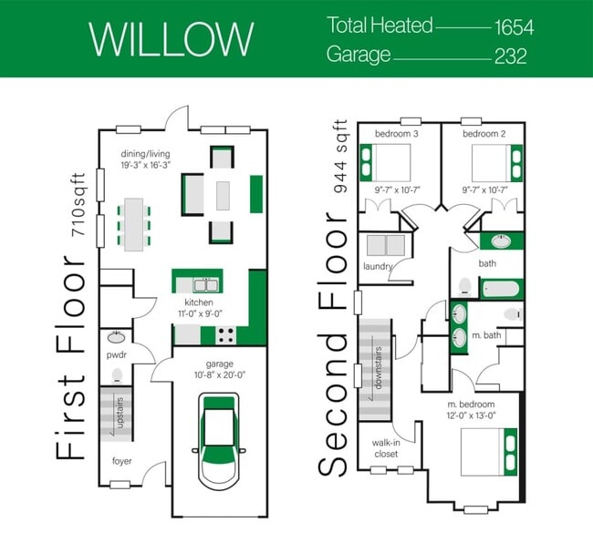 Floorplan - Noble Place Townhomes