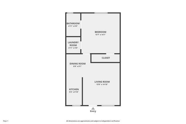Floorplan - Hourglass Flats | Modern 1 Bedroom Apartments in Orlando, FL