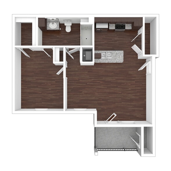 1 Bedroom 1 Bath 873 Sq. Ft. - Seacoast Apartments