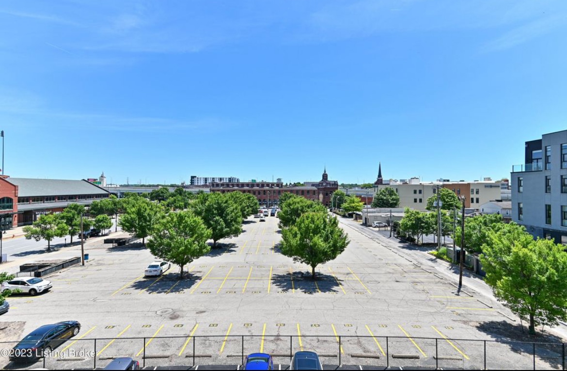 looking out over the parking lot - 400 E Main St