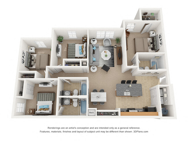 Floorplan - Parc Hill Apartment Homes