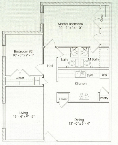 2BR/1.5BA - Rose Valley Apartments