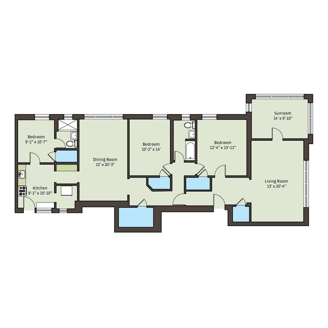 Floorplan - 5715-5725 S. Kimbark Avenue