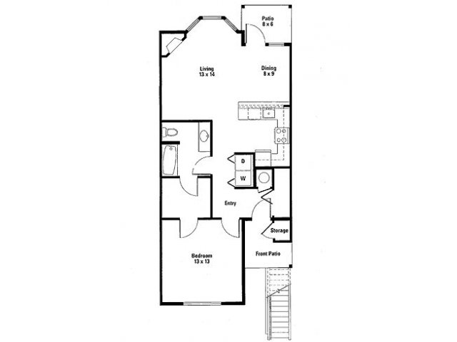 One Bedroom One Bath Regular - South Parc