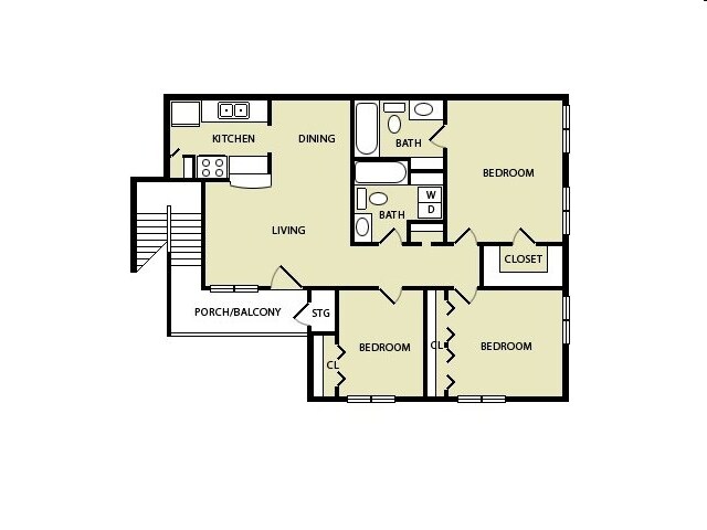 Plan D - Tradewinds Apartments