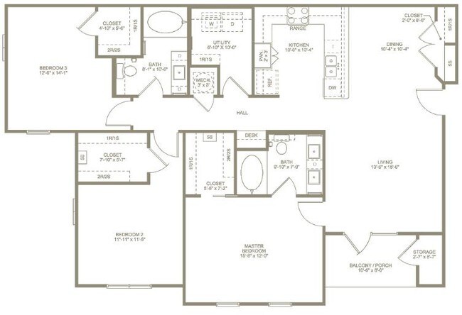Floorplan - Annandale Apartment Homes