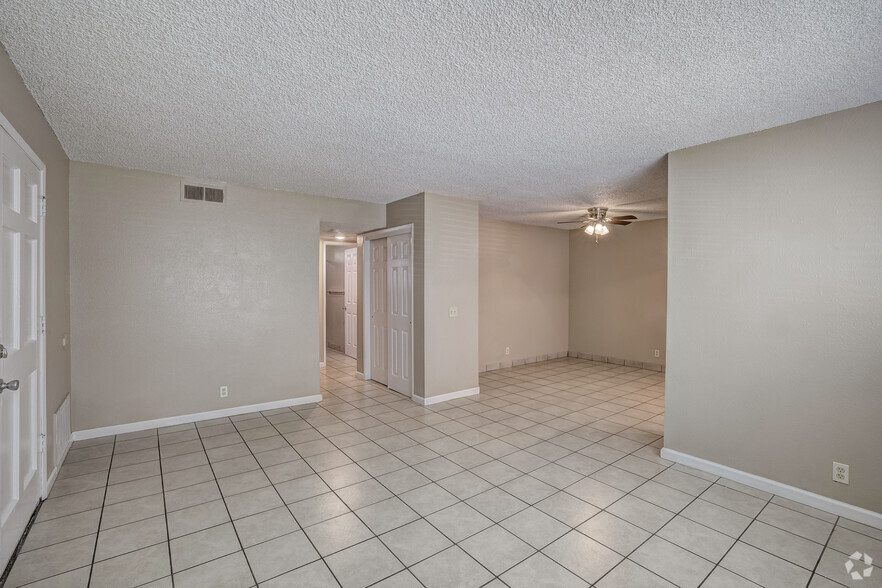 2Bd. 1Ba. 875 Sq. Ft. - Living Room and Dining Room - Campus Court Apartments