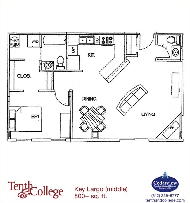 Floorplan - Tenth & College Apartments