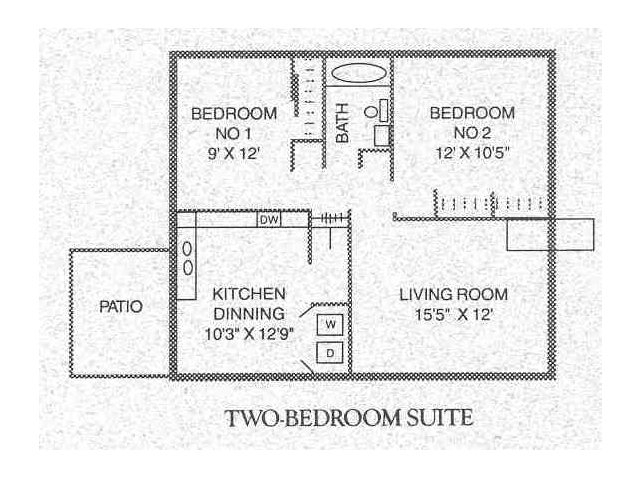 2BR/1BA - THE WILLOWS APARTMENT COMMUNITY