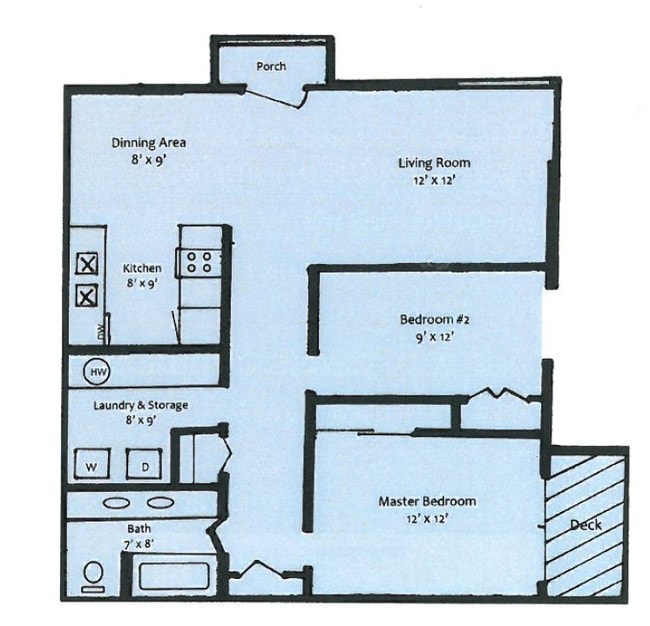 2BR/1BA - Abbey Lane Apartments