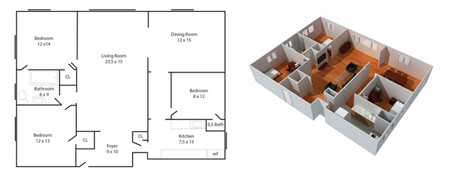 3 Bedroom - Les Gertrude Apartments