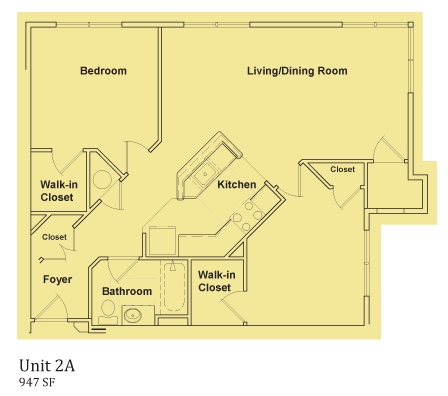 Unit 2A - Victory Square Senior Apartments