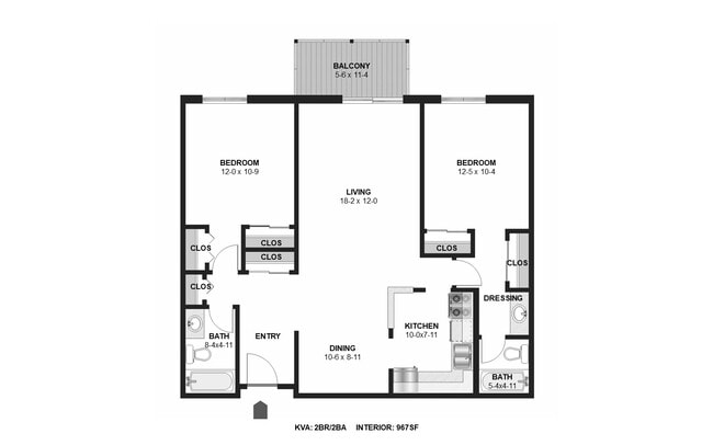 Floorplan - Kaposia Valley Apartments