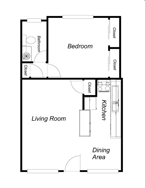 1BR/1BA - Park Regent
