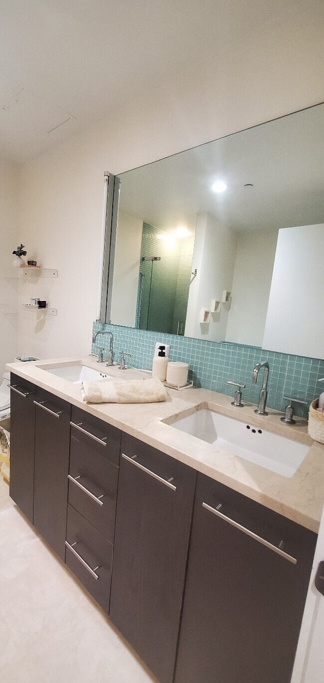 master bathroom with double vanity - 317 Hudson Park