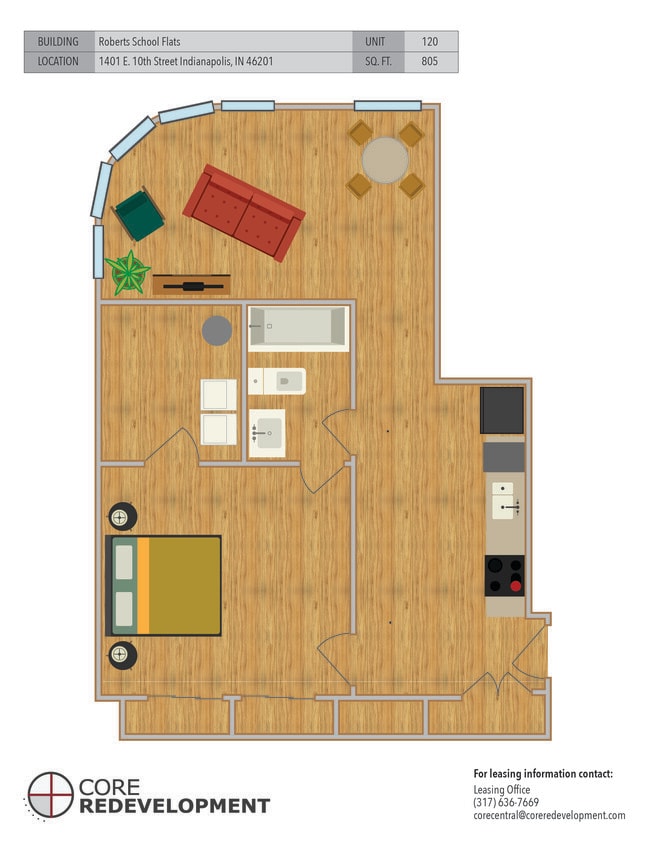 Floorplan - Roberts School Flats