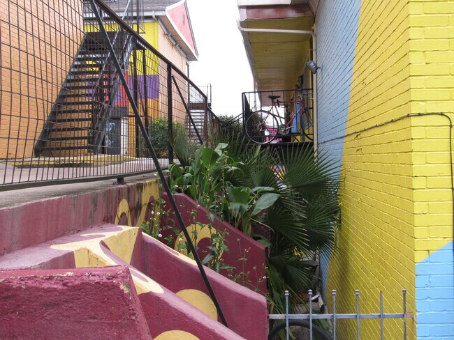 Overhead Space to hang a bike, kayak, or hammock. - The Metropolis Apartments