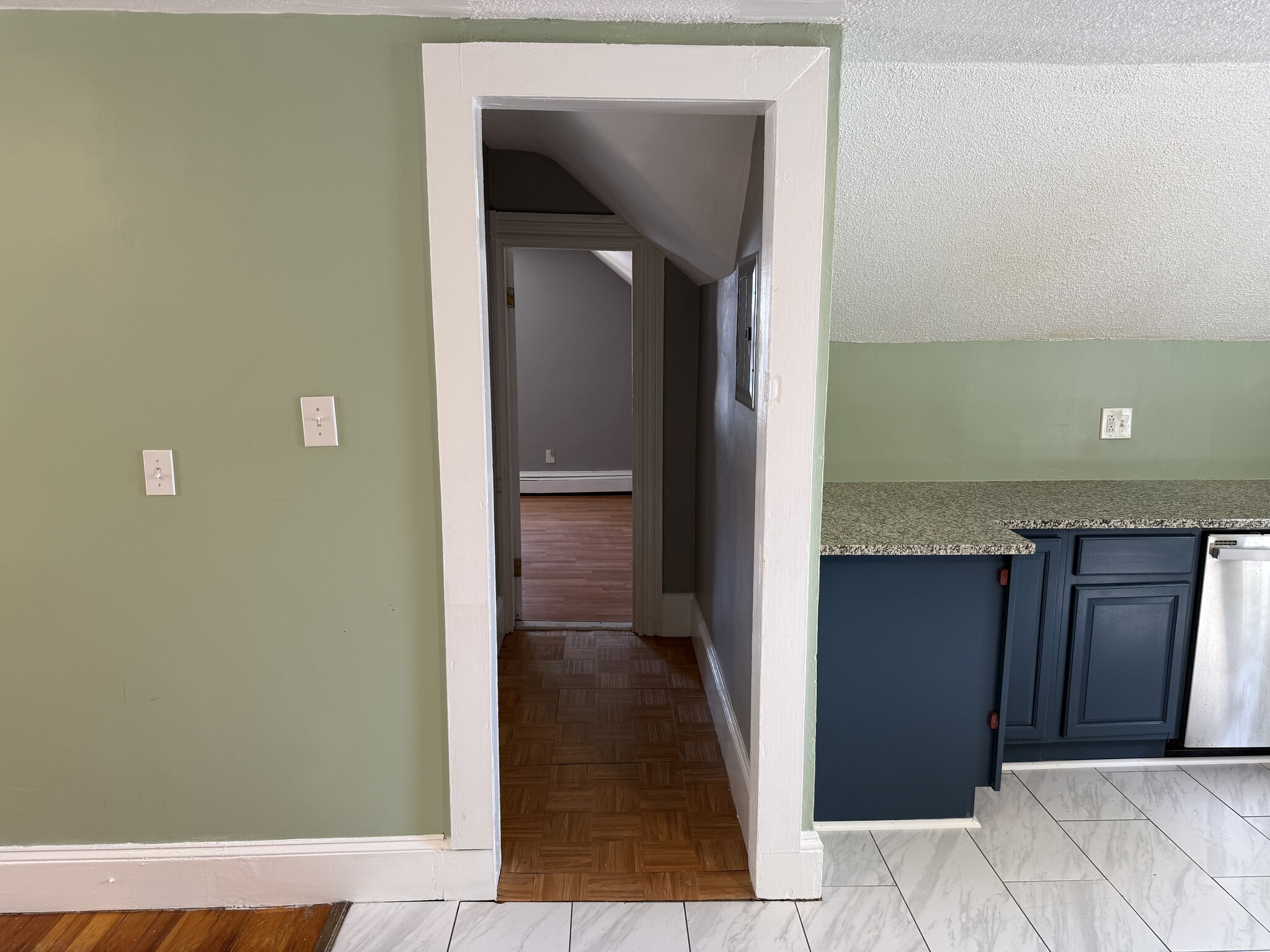 Apt 3: Hallway to Bedroom 1 - 57 Mozart St