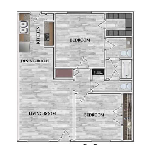 2x1 847 SF heatherwood.png - Heatherwood Apartments