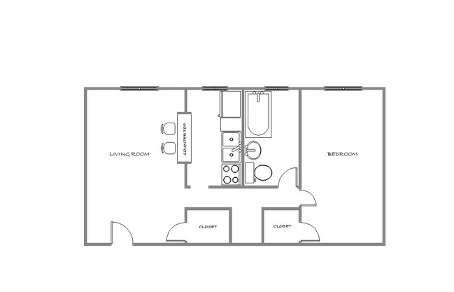 One Bedroom - Gladstone Apartments