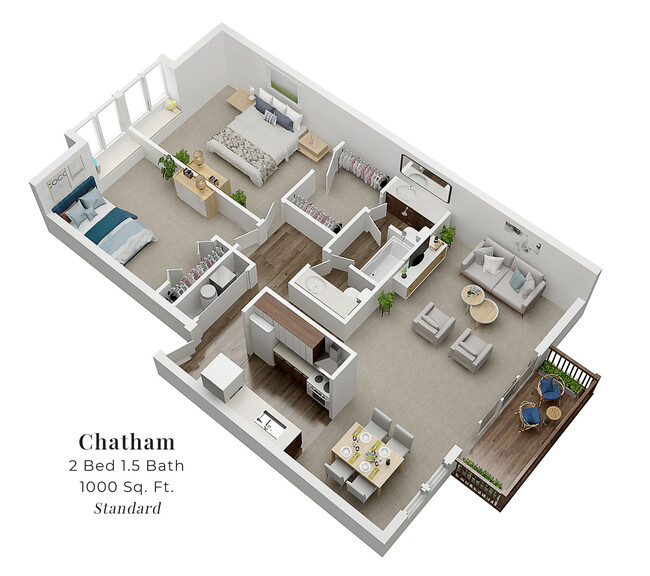 Floorplan - Traver Courts