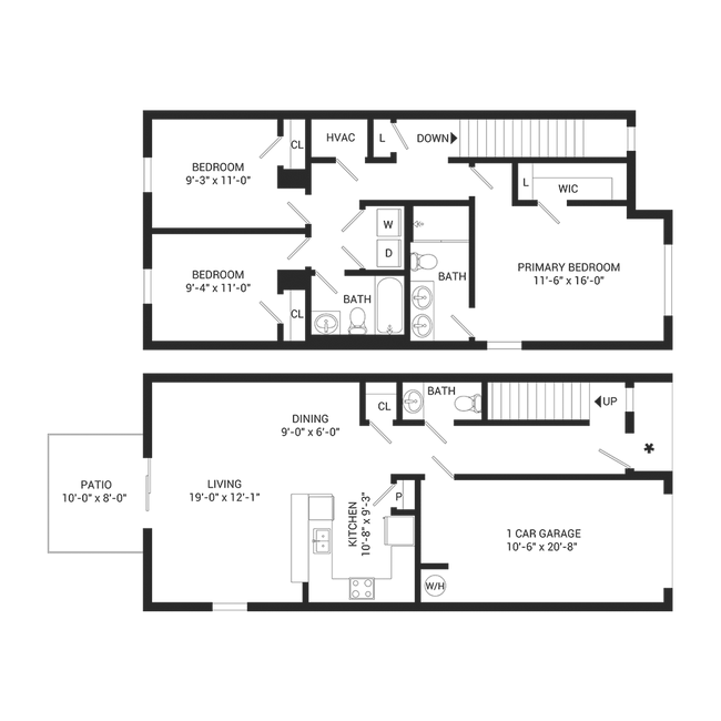 Floorplan - Walton's Landing Townhomes