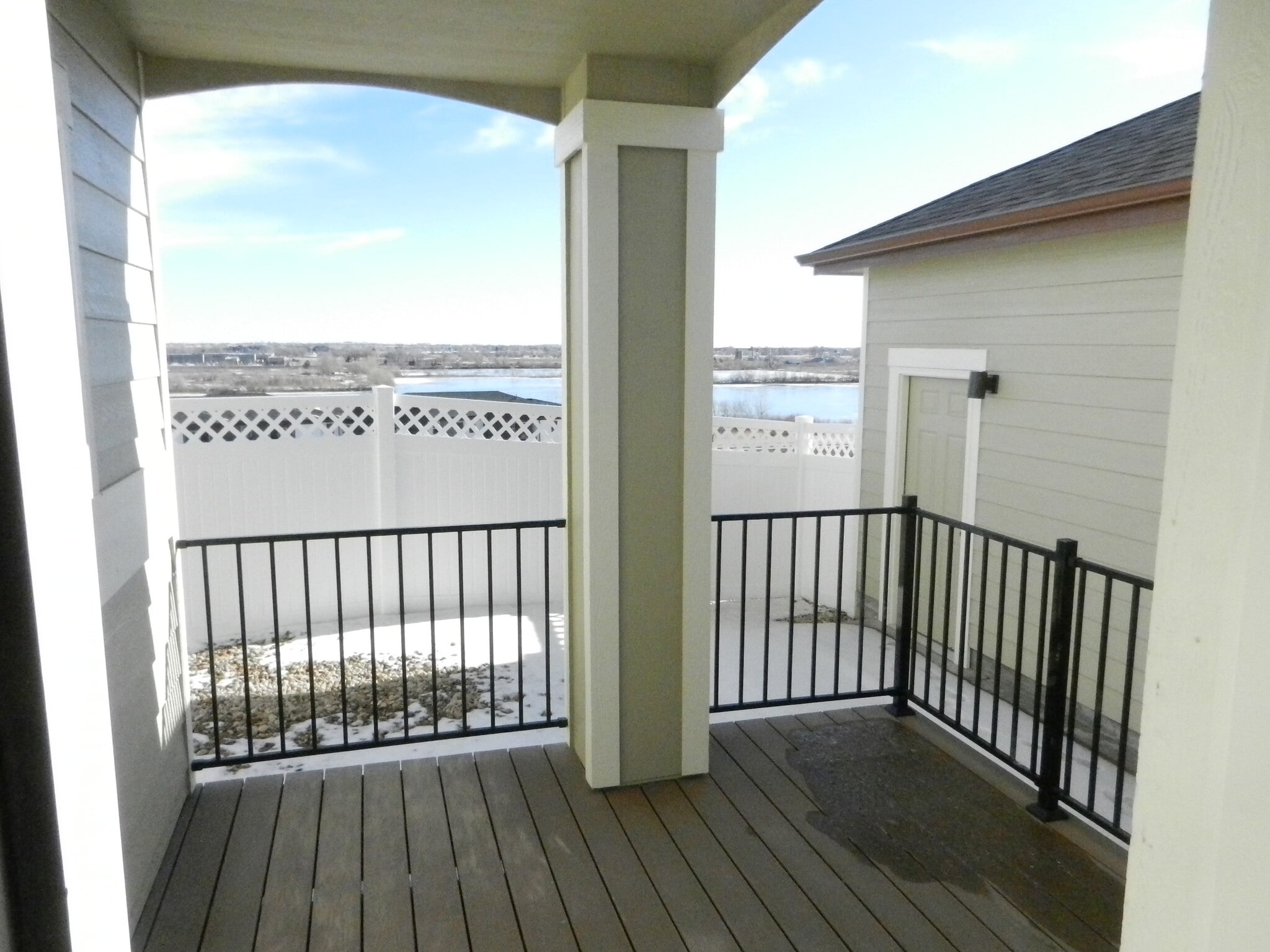 Back Deck, Views East and Garage Entry - 4846 Northern Lights Drive