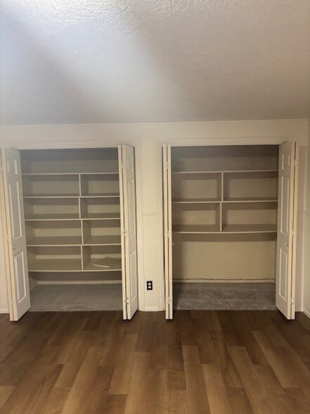 Closets with built in shelves in Great Room - 1420 W 6235 S