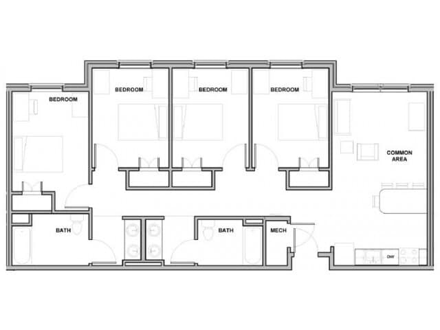 Floorplan - College Suites at Washington Square