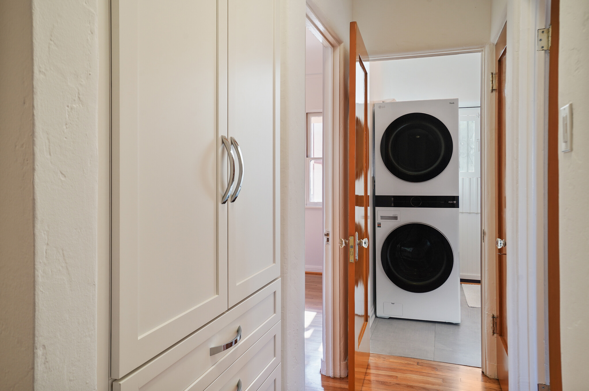 Built-in Linen Cabinet & Washer/Dryer - 1557 S Genesee Ave