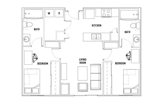 Floorplan - University Commons | Student Apartments