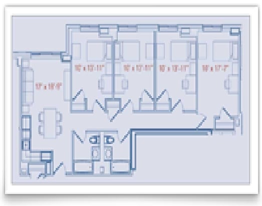 4BR/2BA - The Graduate Center Apartments