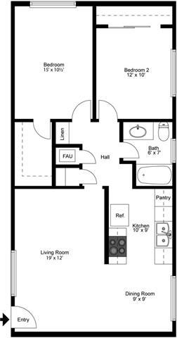 Floorplan - La Paz Apartments