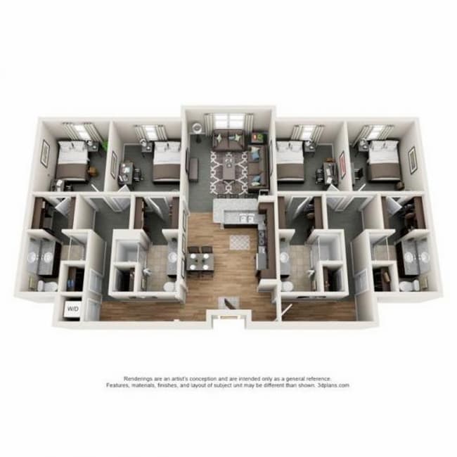 4 Bedroom - Latitude | Student Housing