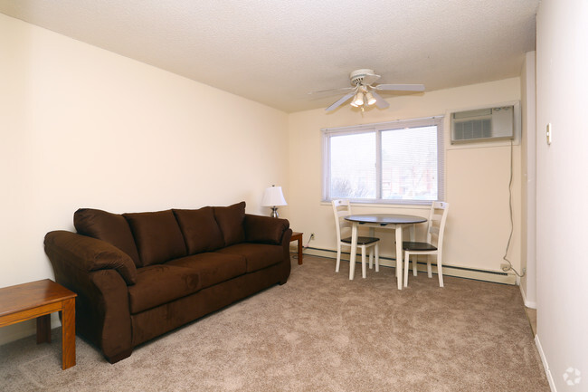 1BR, 1BA - Bungalow - Living Room - Village West Apartments