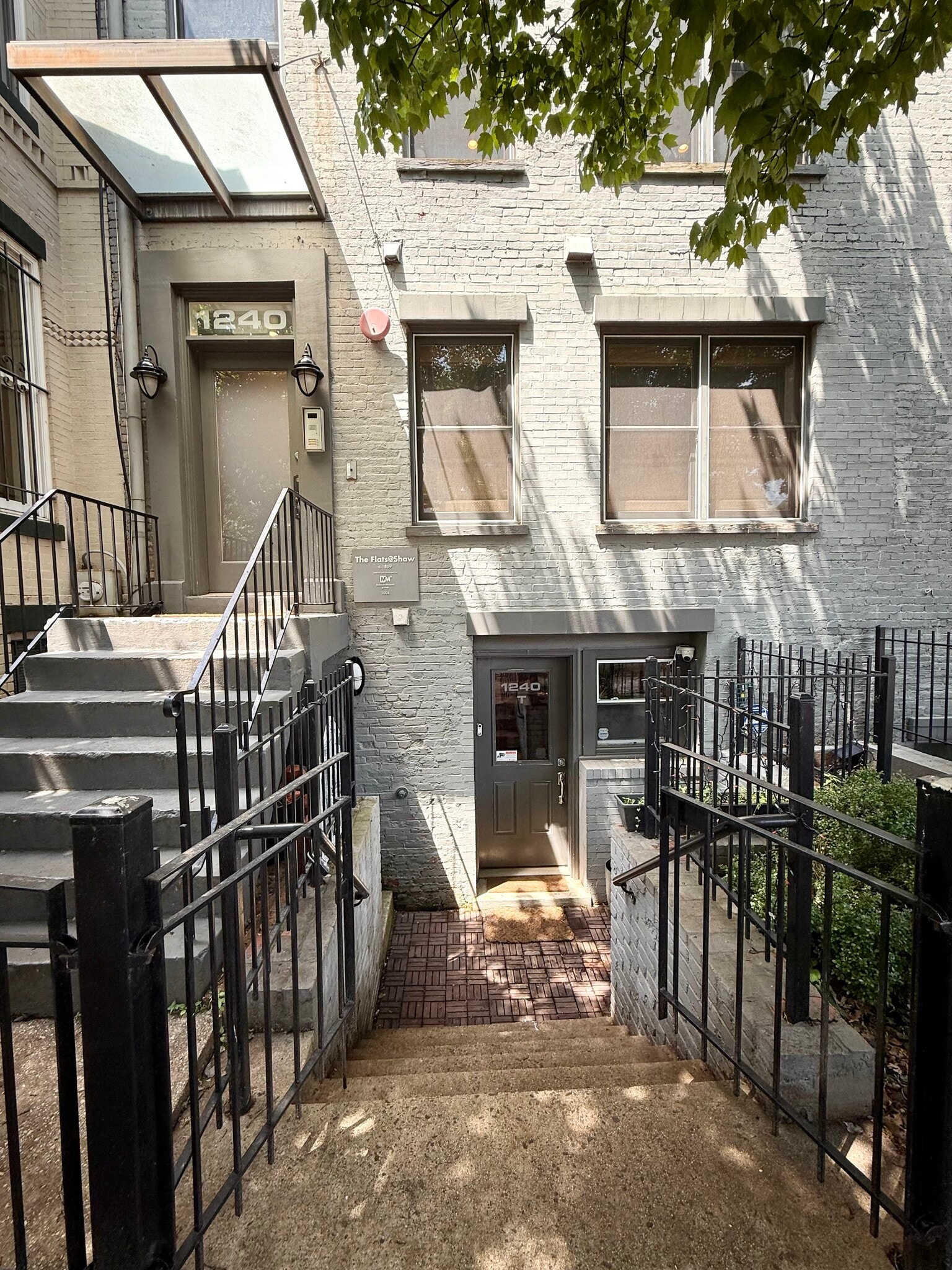 Building entrance. This is one of just 4 units, making for a quiet home and good neighbors - 1240 4th St NW