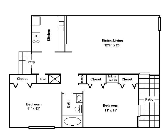 2BR/1BA - Ayla at Castle Hills