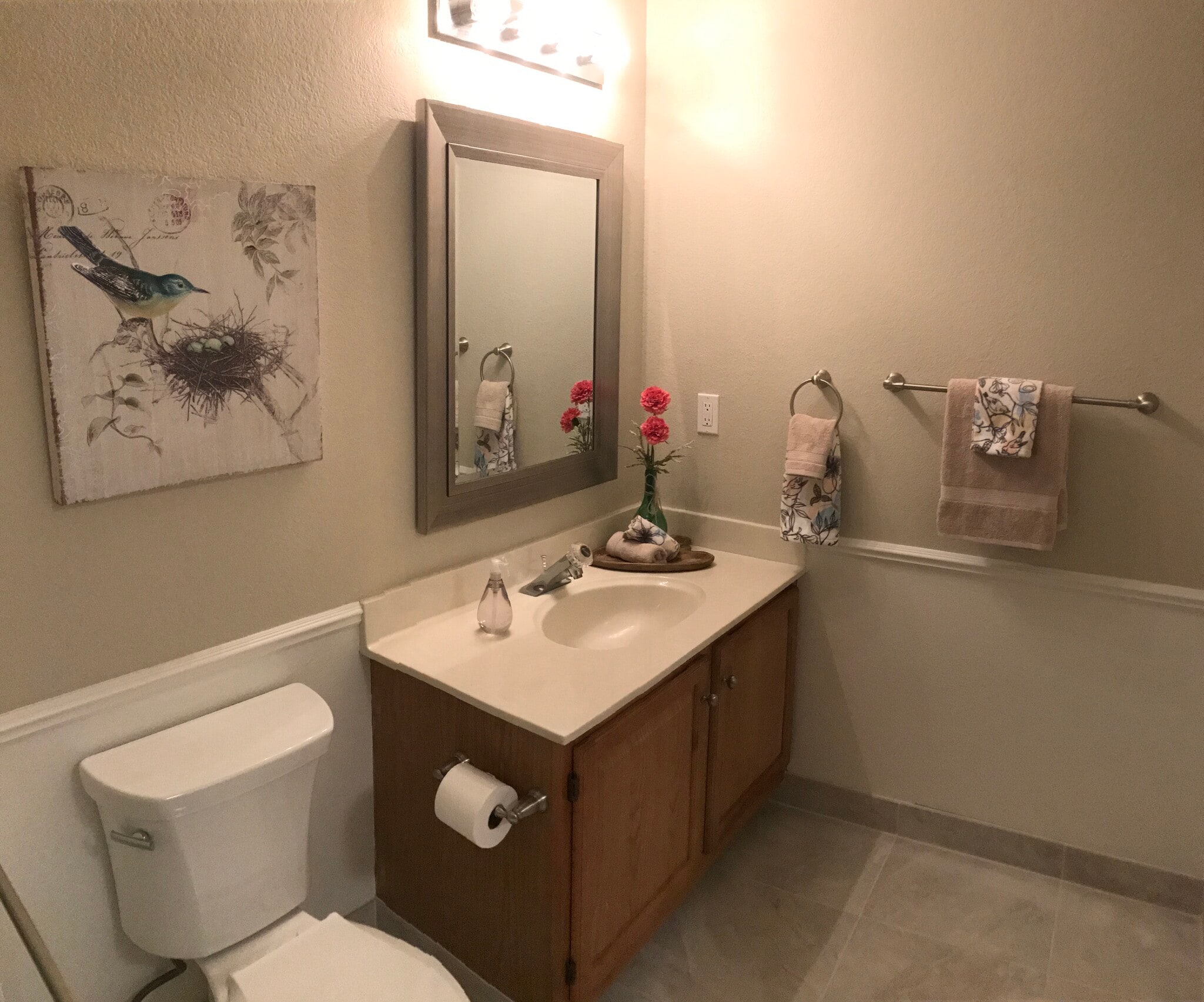 Second full bathroom with new tile. - 203 Bean Creek Road