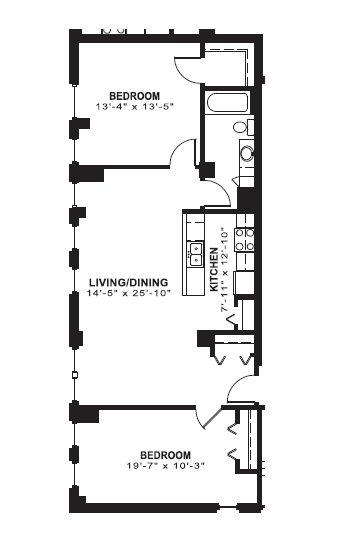 2BR/1BA - Historic Louis Joliet Apartments